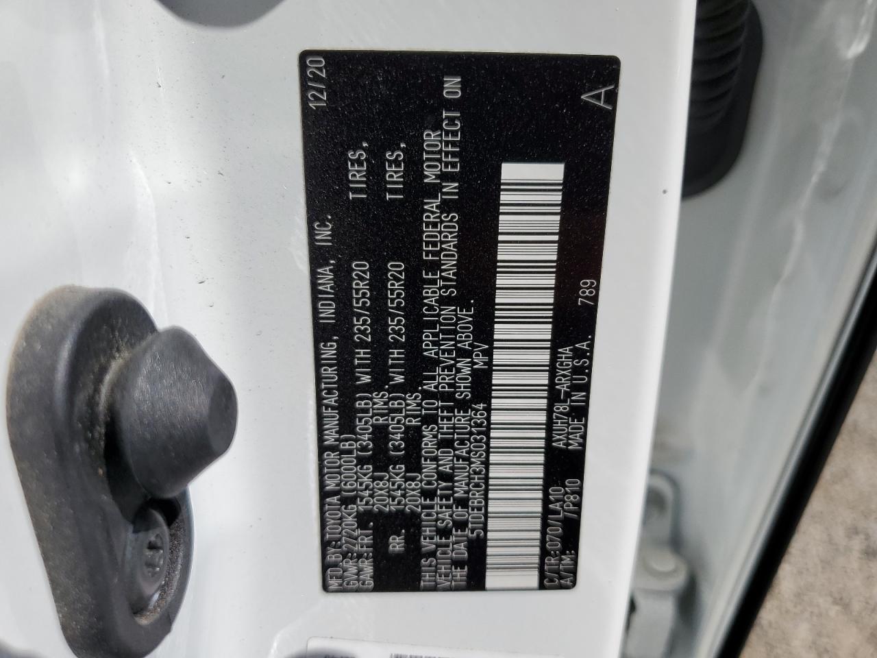 2021 Toyota Highlander Hybrid Platinum VIN: 5TDEBRCH3MS031364 Lot: 61088705