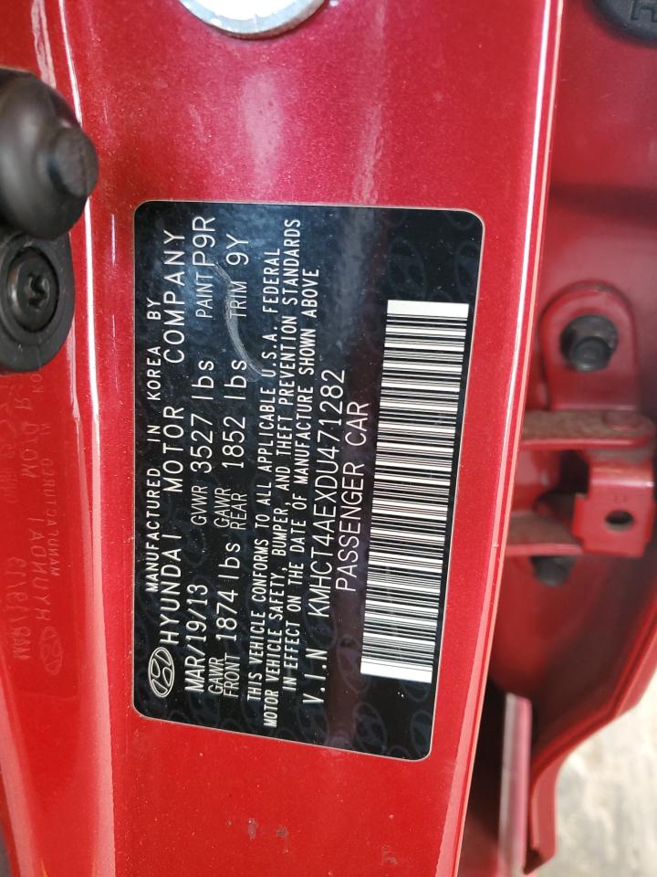 2013 Hyundai Accent Gls VIN: KMHCT4AEXDU471282 Lot: 62487035