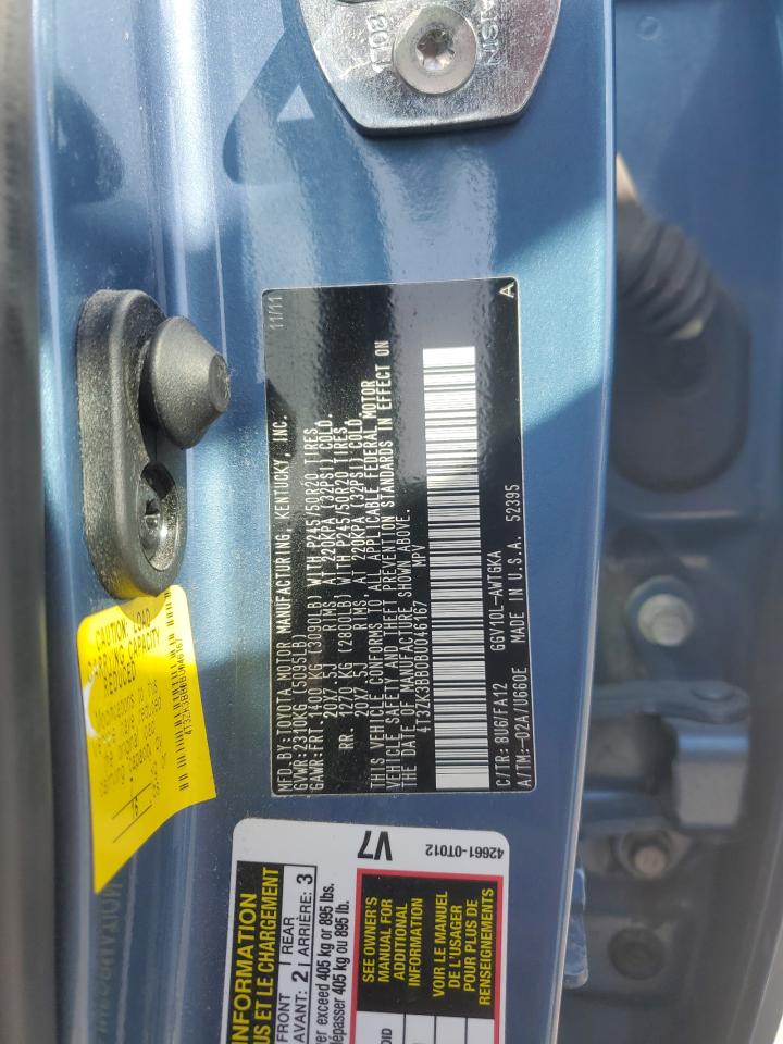 2011 Toyota Venza VIN: 4T3ZK3BB0BU046167 Lot: 61455055