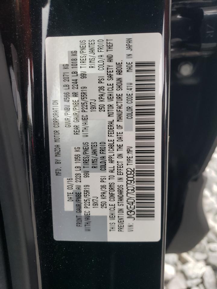 2016 Mazda Cx-5 Gt VIN: JM3KE4DY7G0790092 Lot: 62424705