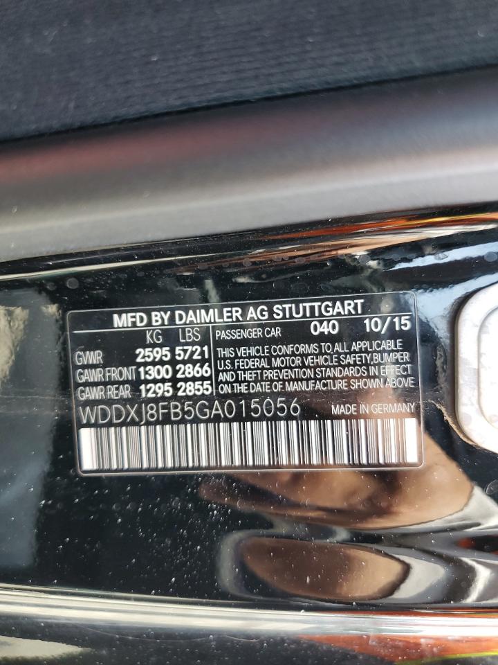 2016 Mercedes-Benz S 550 VIN: WDDXJ8FB5GA015056 Lot: 60898785