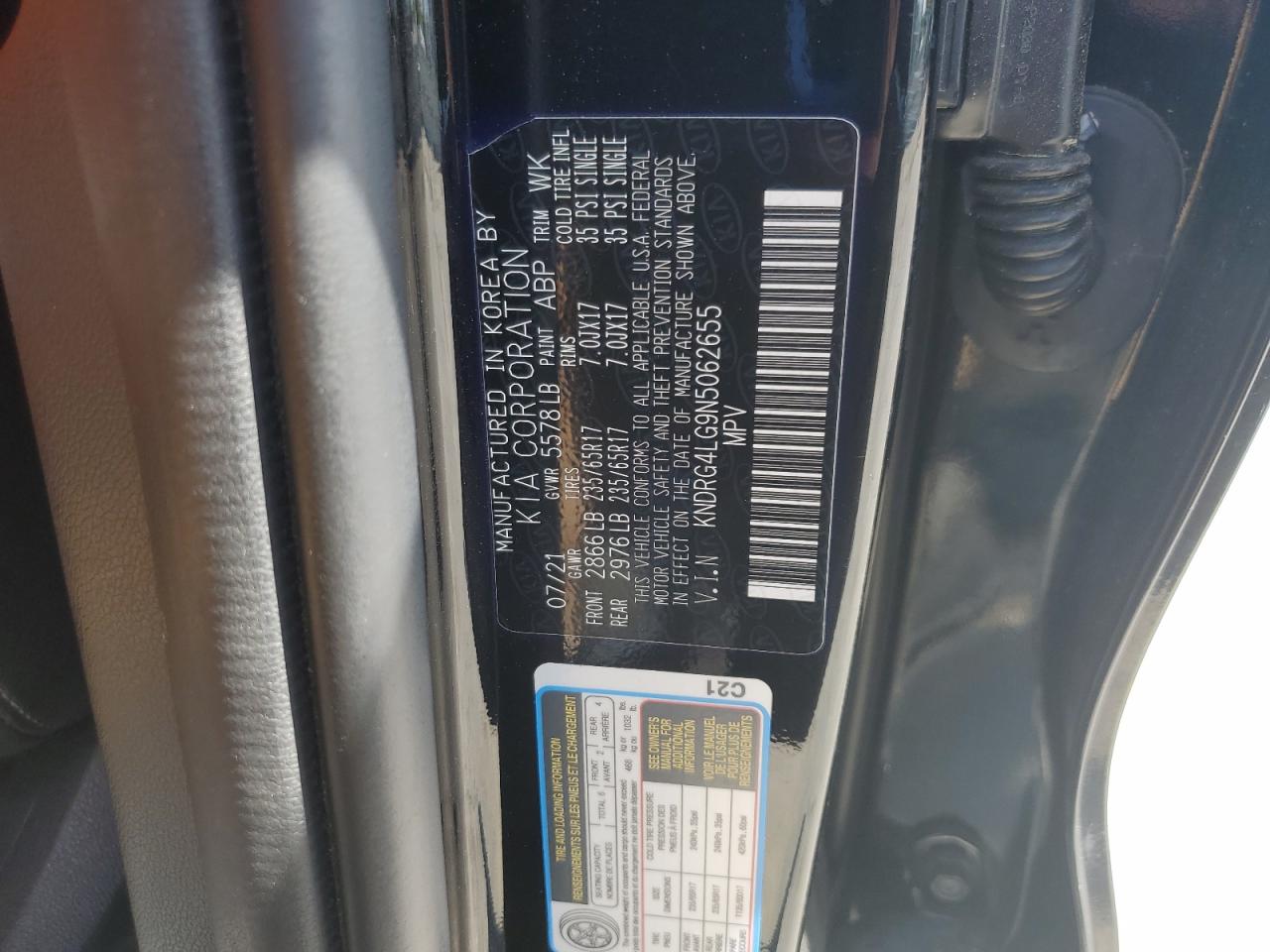 2022 Kia Sorento S VIN: KNDRG4LG9N5062655 Lot: 61203045