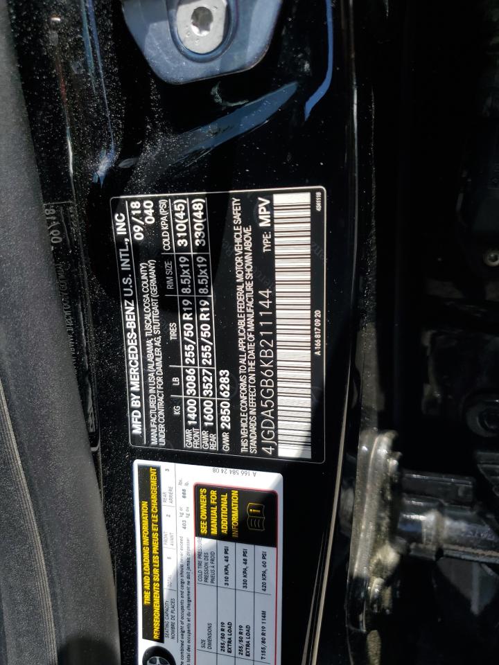 2019 Mercedes-Benz Gle 400 4Matic VIN: 4JGDA5GB6KB211144 Lot: 61154915