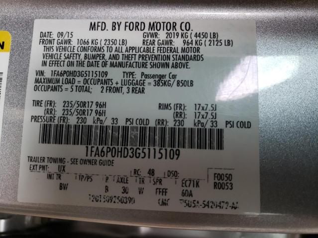 2016 FORD FUSION SE  