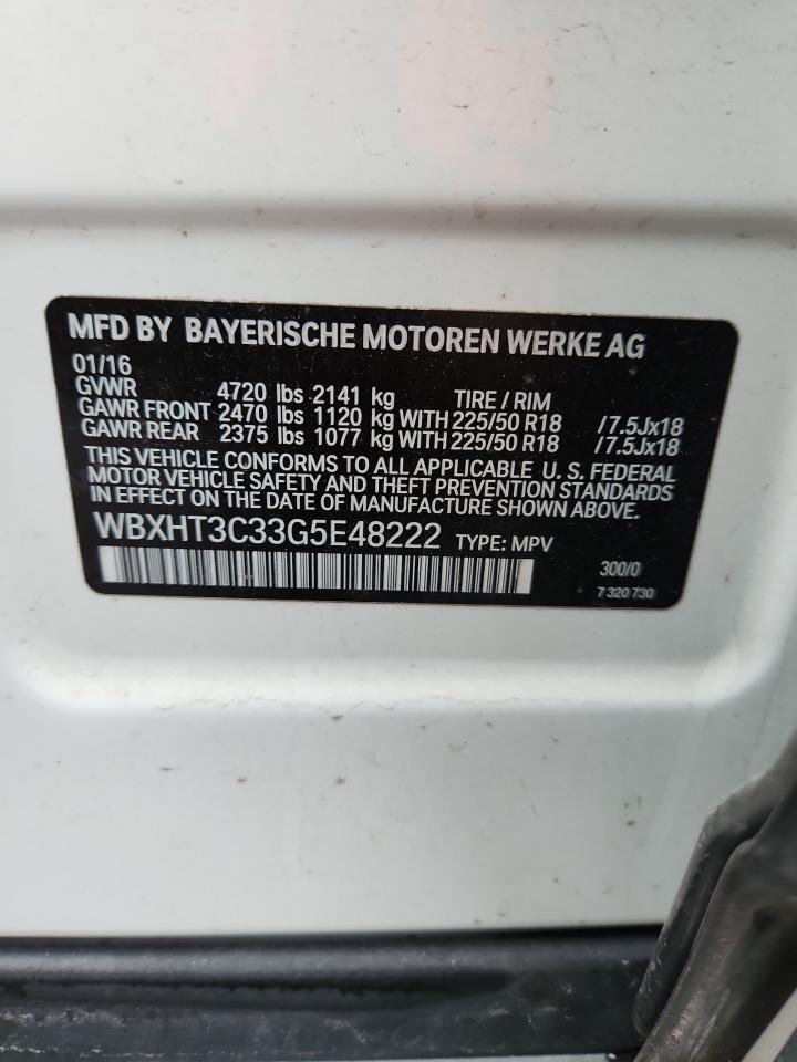 2016 BMW X1 xDrive28I VIN: WBXHT3C33G5E48222 Lot: 59686415