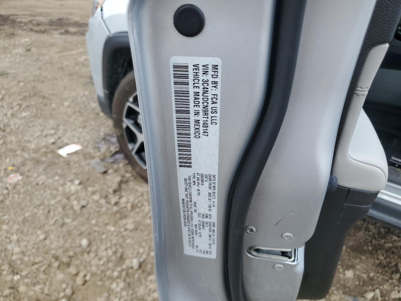 2024 Jeep Compass Limited VIN: 3C4NJDCN9RT148147 Lot: 61600005