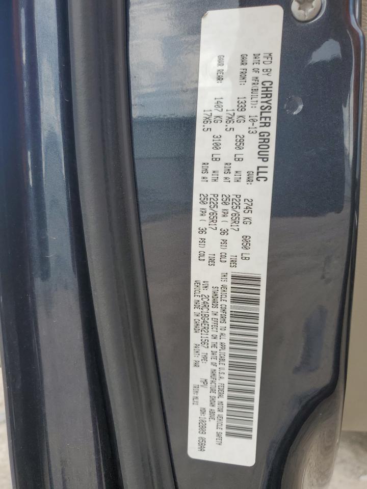 2014 Chrysler Town & Country Touring VIN: 2C4RC1BG4ER211567 Lot: 61936415