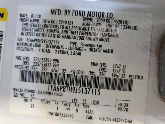 2018 FORD MUSTANG   