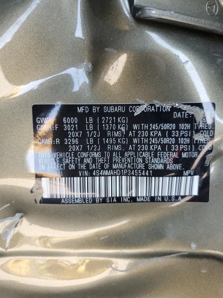 2023 Subaru Ascent Premium VIN: 4S4WMAHD1P3455441 Lot: 62533925