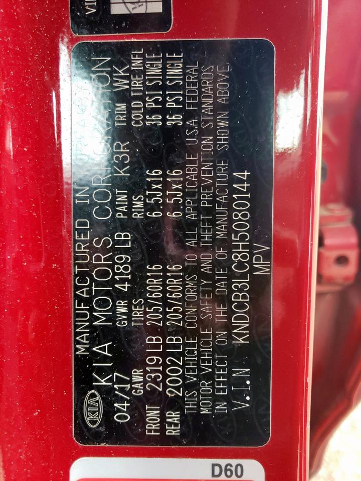 2017 Kia Niro Fe VIN: KNDCB3LC8H5080144 Lot: 61006845