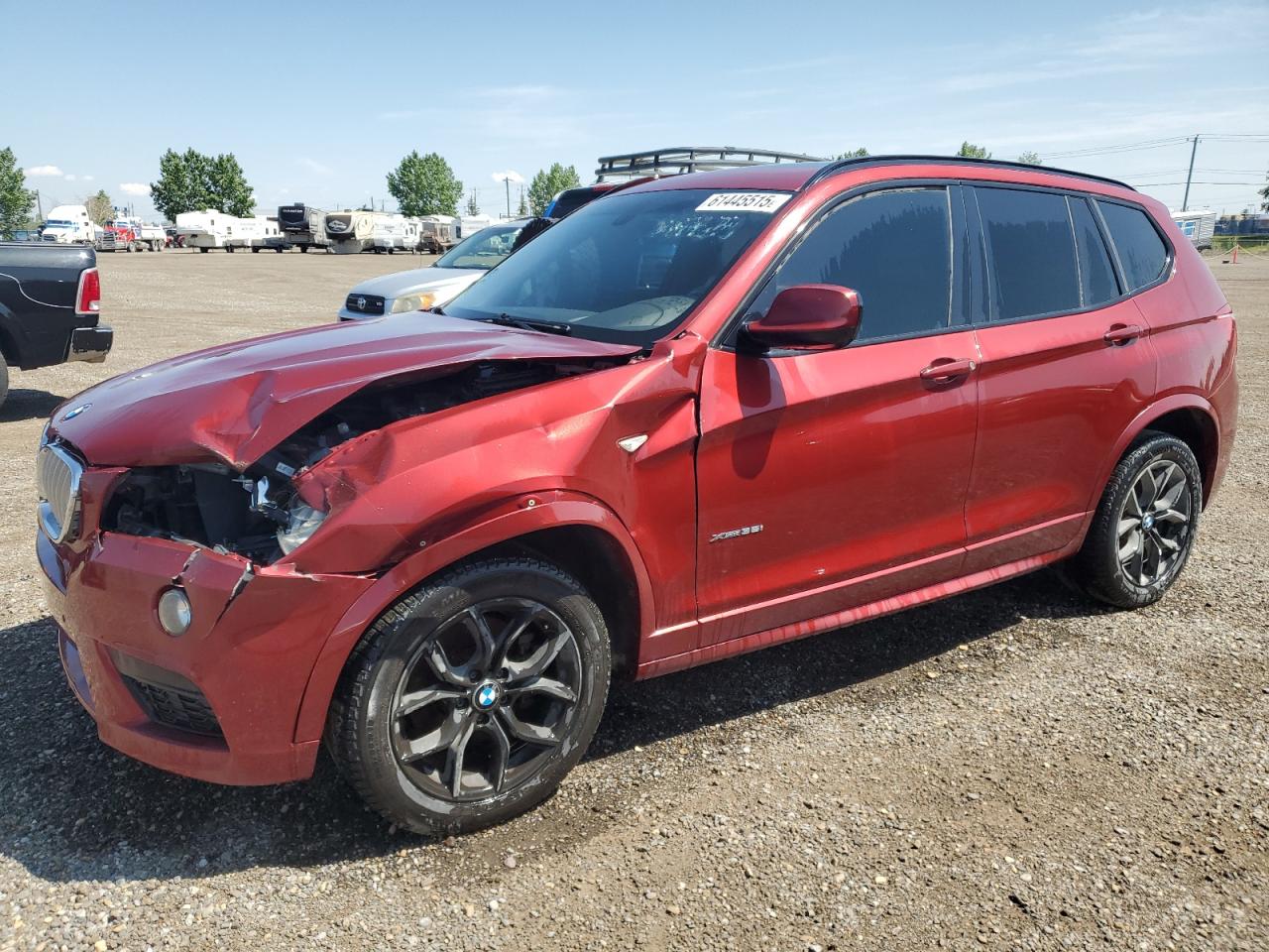 2013 BMW X3 xDrive35I red null gas 5UXWX7C51DL977396 photo #1