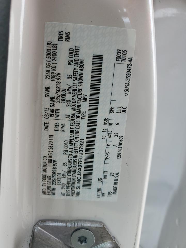 2015 Lincoln Mkc VIN: 5LMCJ2A97FUJ37921 Lot: 59658025