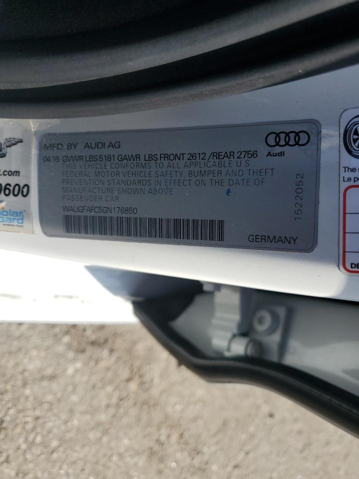 2016 Audi A6 Premium Plus VIN: WAUGFAFC5GN176850 Lot: 60137275
