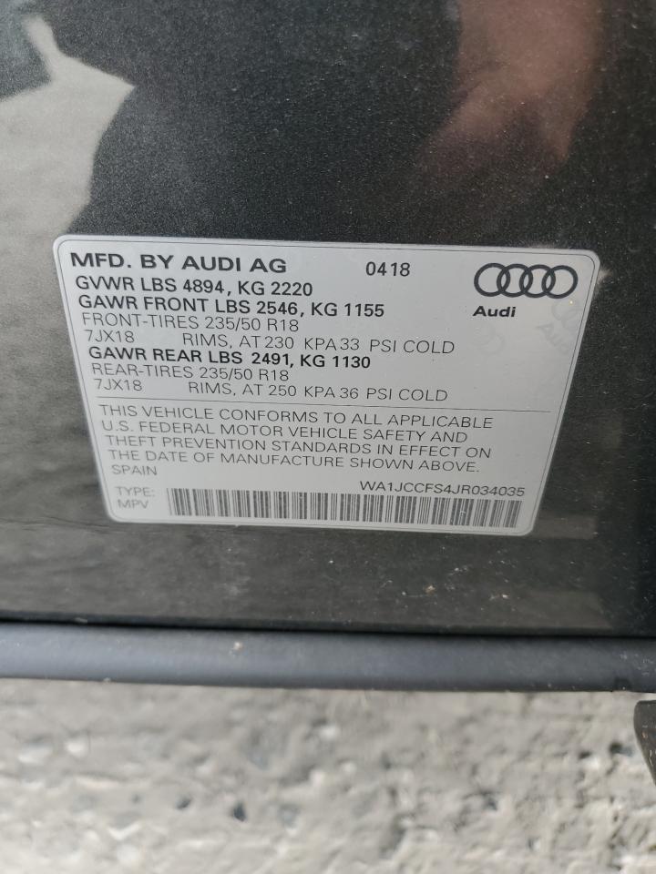 2018 Audi Q3 Premium Plus VIN: WA1JCCFS4JR034035 Lot: 62052285