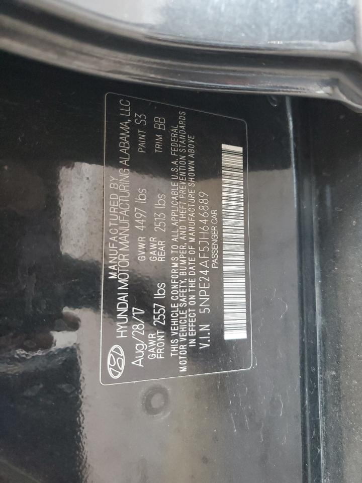 2018 Hyundai Sonata Se VIN: 5NPE24AF5JH646889 Lot: 61494505