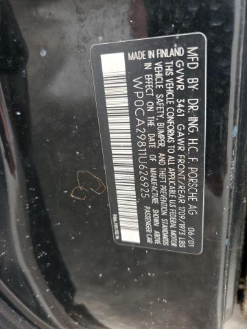 2001 PORSCHE BOXSTER   