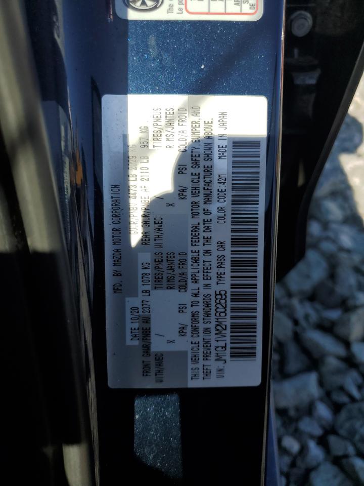 2021 Mazda 6 Touring VIN: JM1GL1VM2M1602695 Lot: 60813675