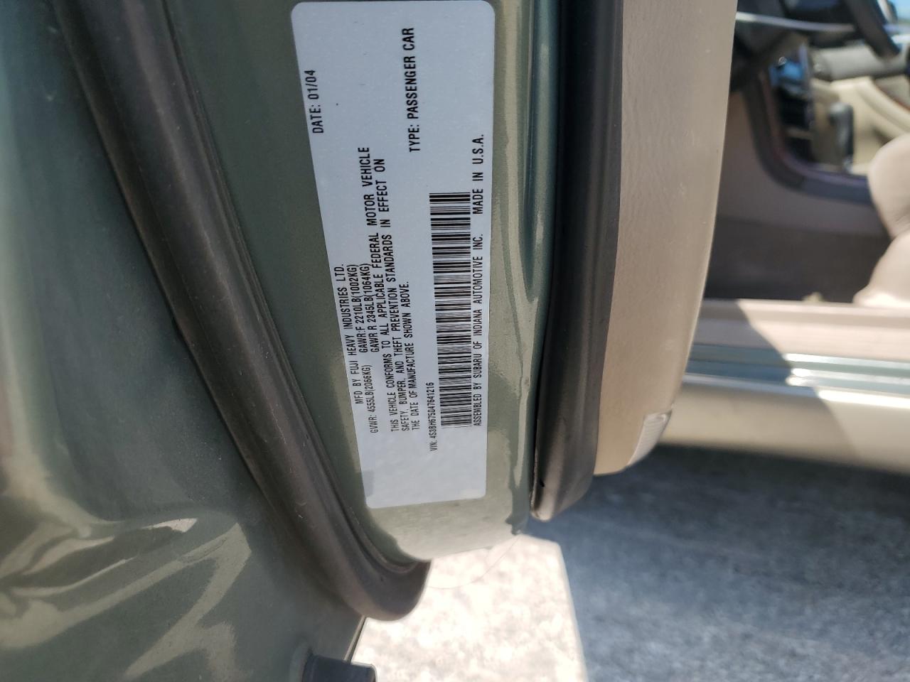 2004 Subaru Legacy Outback Awp VIN: 4S3BH675047641216 Lot: 61846755