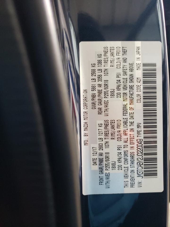 2018 Mazda Cx-9 Sport VIN: JM3TCABY2J0220049 Lot: 60175175