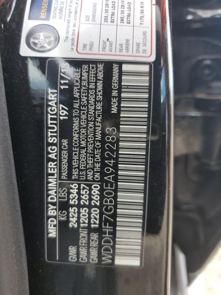 2014 Mercedes-Benz E 63 Amg-S VIN: WDDHF7GB0EA942283 Lot: 62326615