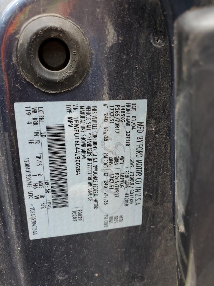 2004 Ford Expedition Xlt VIN: 1FMFU16L44LB00284 Lot: 62785445