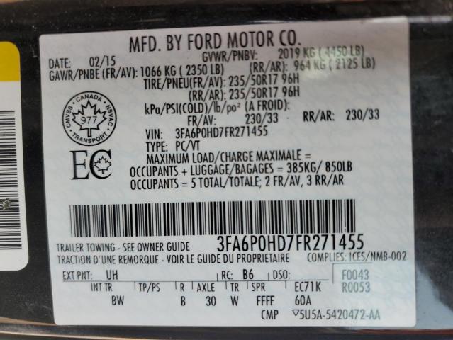 2015 FORD FUSION SE  