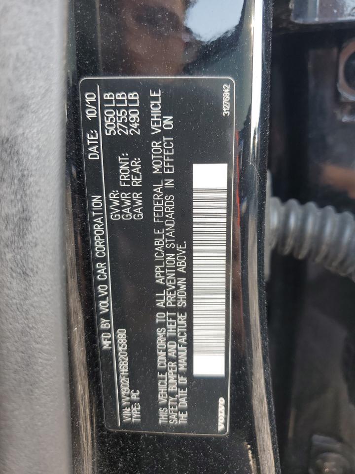 2011 Volvo S60 T6 VIN: YV1902FH6B2015880 Lot: 62370235