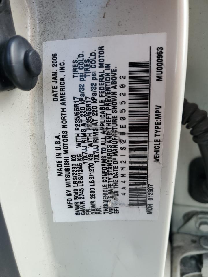 2006 Mitsubishi Endeavor Ls VIN: 4A4MM21S26E055202 Lot: 61245845
