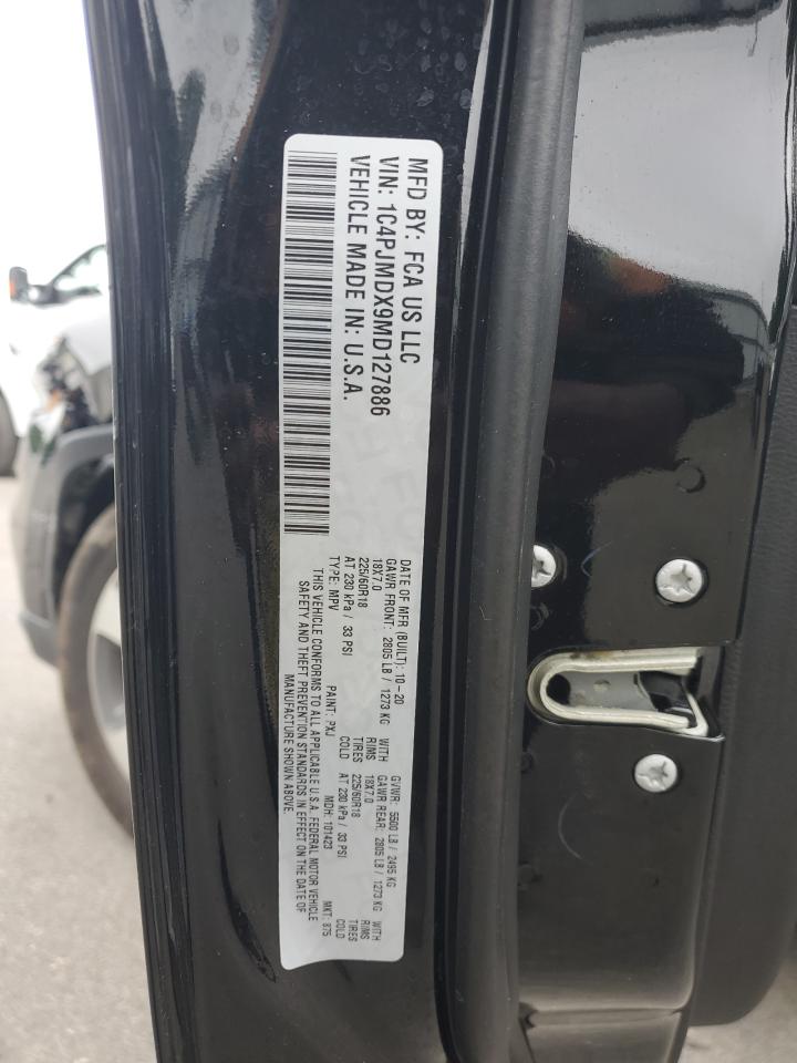 2021 Jeep Cherokee Limited VIN: 1C4PJMDX9MD127886 Lot: 62754565