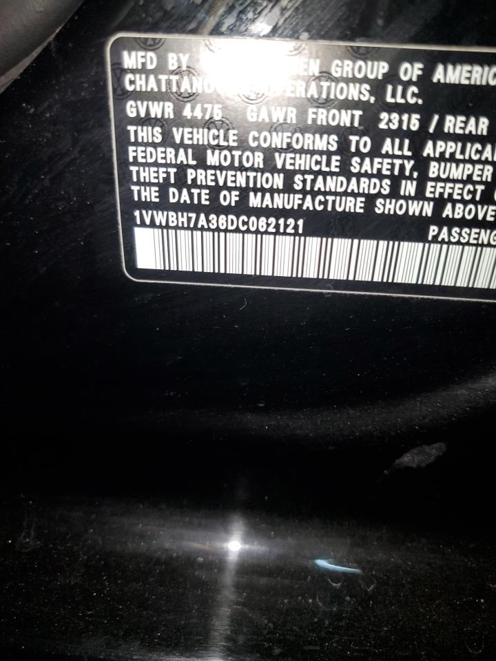 2013 Volkswagen Passat Se VIN: 1VWBH7A36DC062121 Lot: 63151565