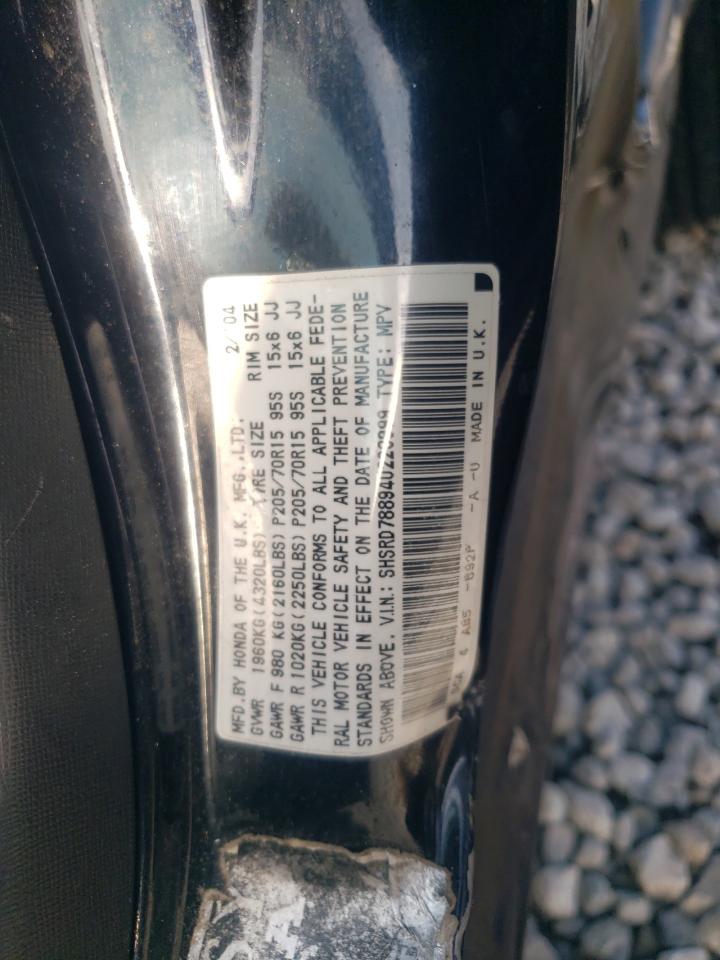 2004 Honda Cr-V Ex VIN: SHSRD78894U229999 Lot: 61743485