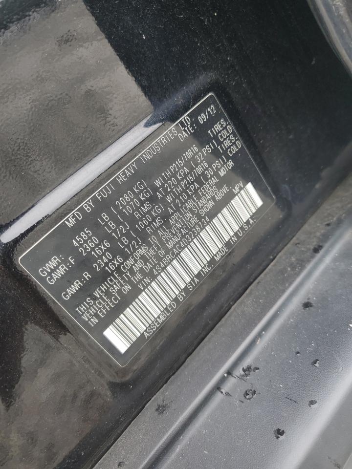 2013 Subaru Outback 2.5I VIN: 4S4BRCAC4D3238734 Lot: 57783545