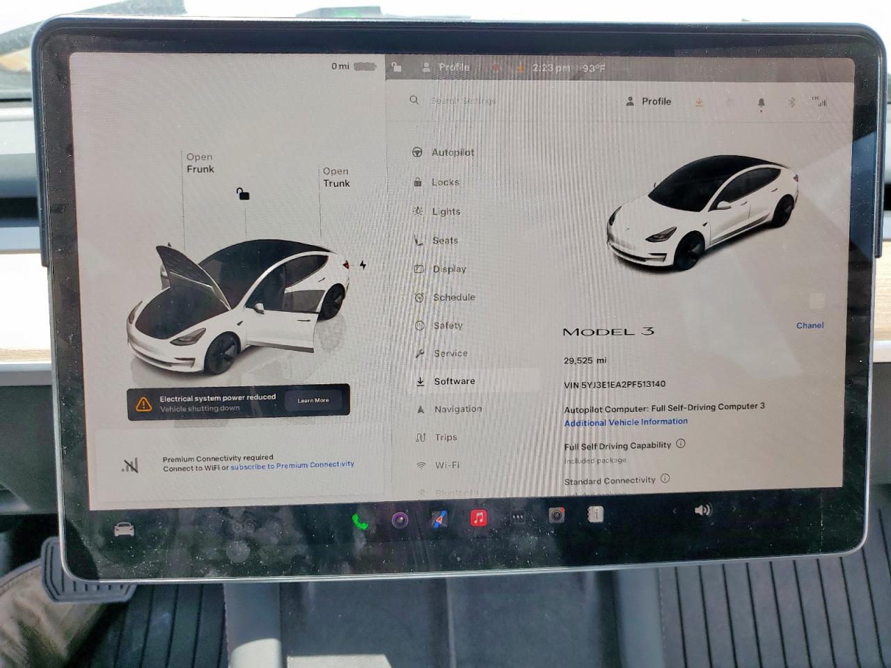 2023 Tesla Model 3 VIN: 5YJ3E1EA2PF513140 Lot: 62823895