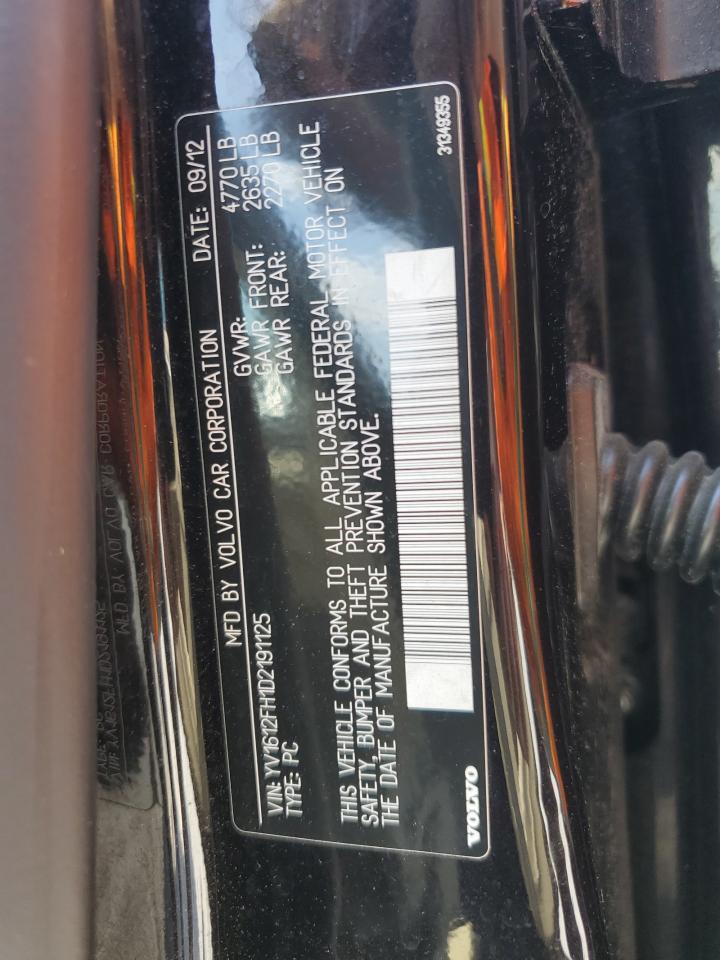 2013 Volvo S60 T5 VIN: YV1612FH1D2191125 Lot: 62378595