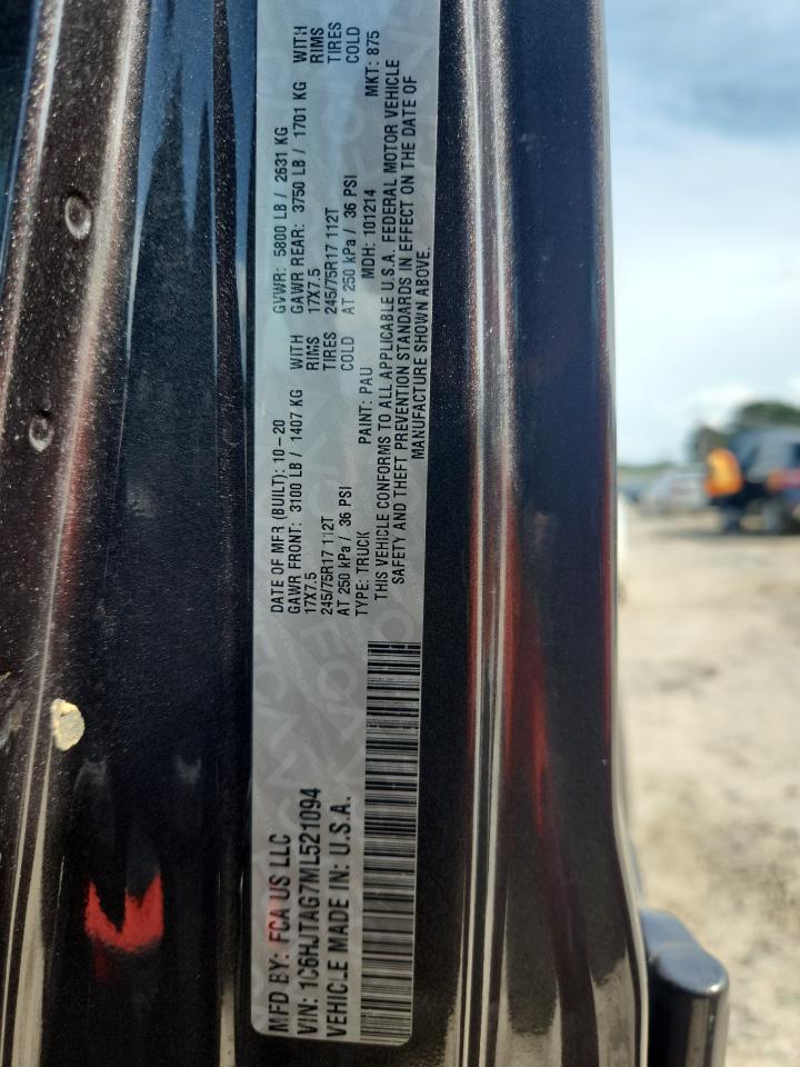2021 Jeep Gladiator Sport VIN: 1C6HJTAG7ML521094 Lot: 61276595