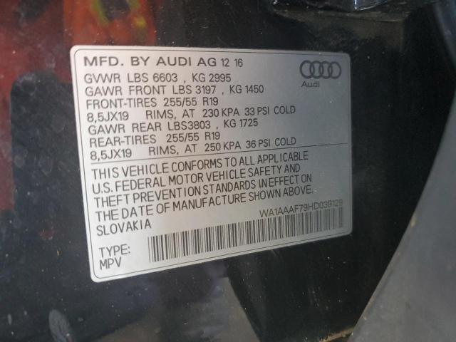 2017 AUDI Q7 PREMIUM  