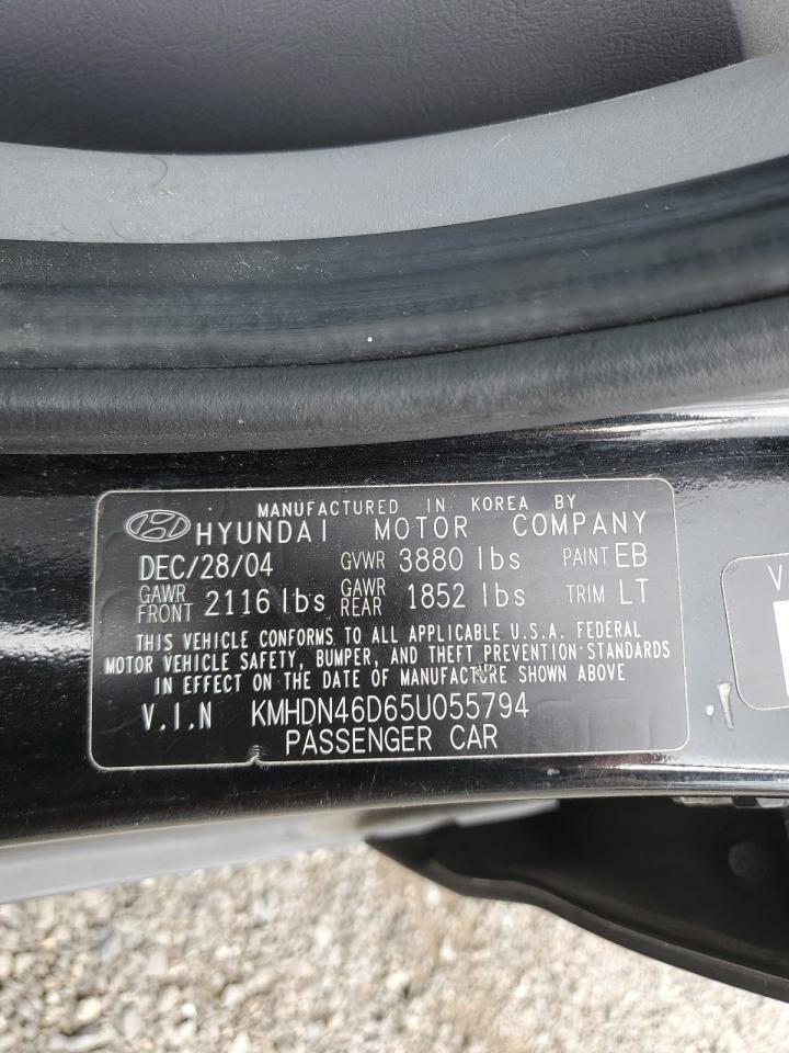 2005 Hyundai Elantra Gls VIN: KMHDN46D65U055794 Lot: 61688735