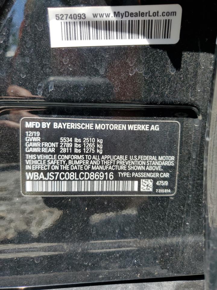 2020 BMW M550Xi VIN: WBAJS7C08LCD86916 Lot: 61663155