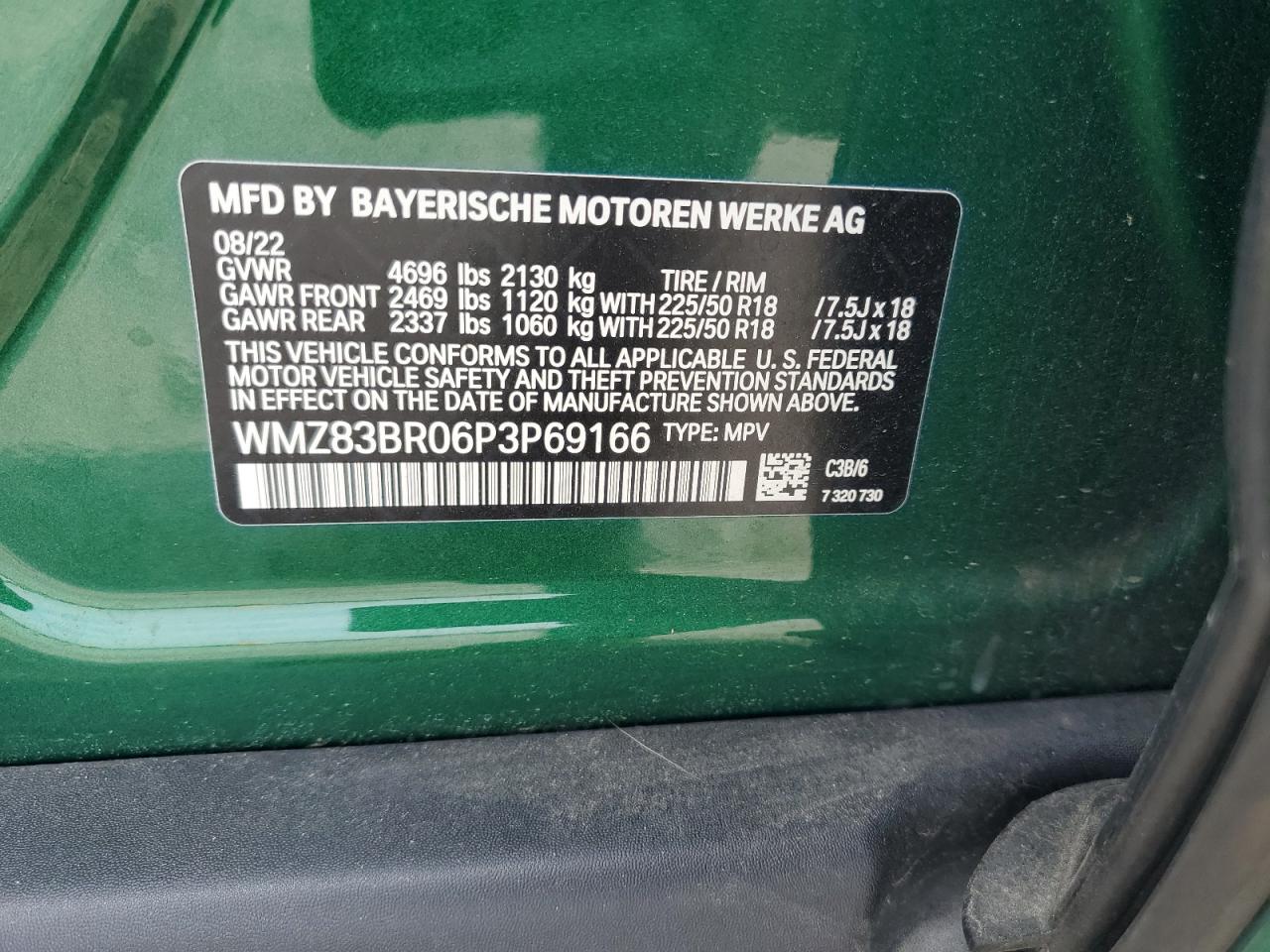 2023 Mini Cooper S Countryman All4 VIN: WMZ83BR06P3P69166 Lot: 62936015