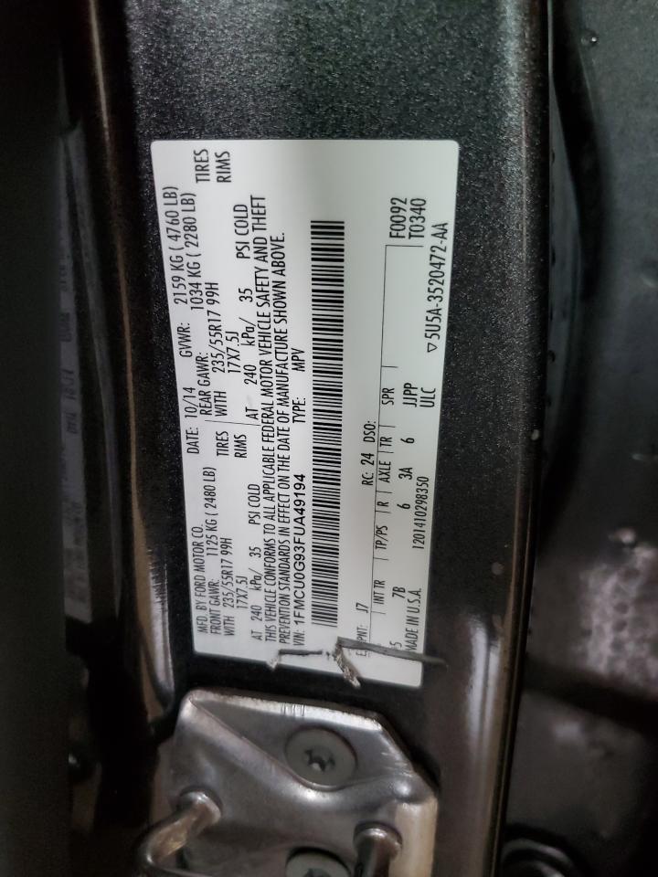 FORD ESCAPE 2015 VIN 1FMCU0G93FUA49194 фото 13