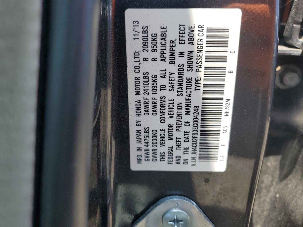 2014 Acura Tsx Tech VIN: JH4CU2F63EC004248 Lot: 62031755