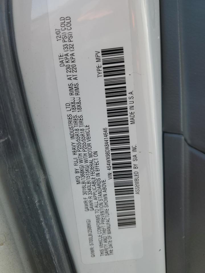 2008 Subaru Tribeca Limited VIN: 4S4WX98DX84414646 Lot: 60622995