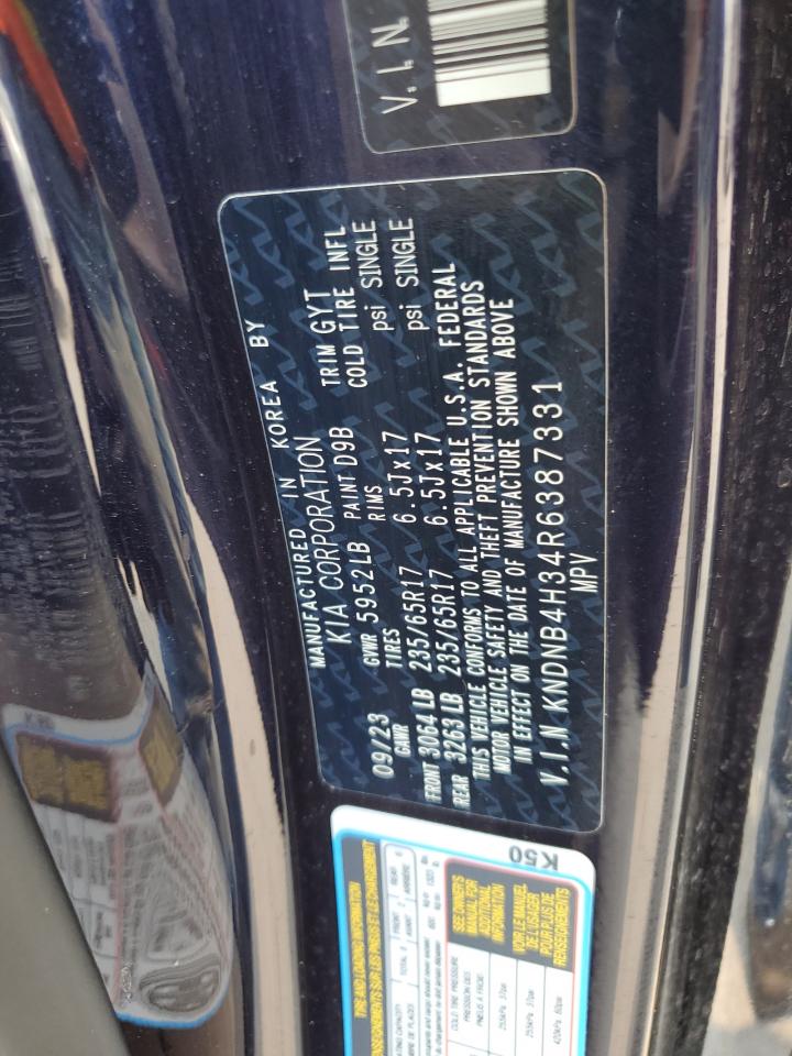 2024 Kia Carnival Lx VIN: KNDNB4H34R6387331 Lot: 59400145