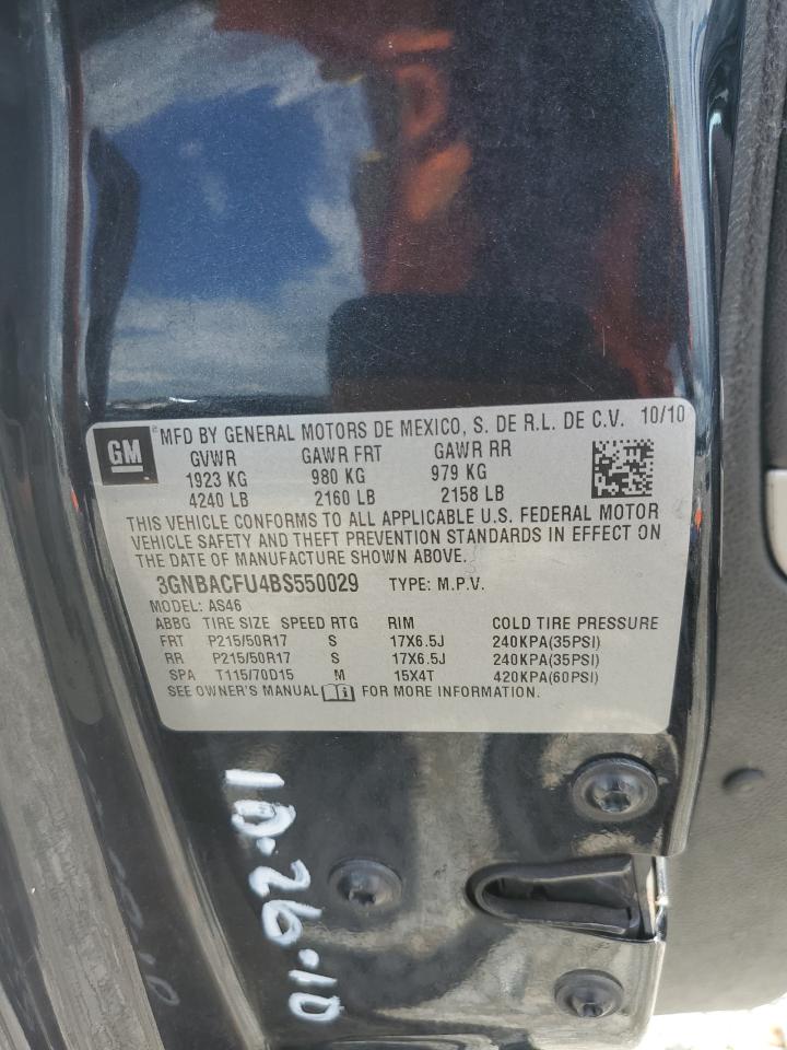 2011 Chevrolet Hhr Lt VIN: 3GNBACFU4BS550029 Lot: 60818545