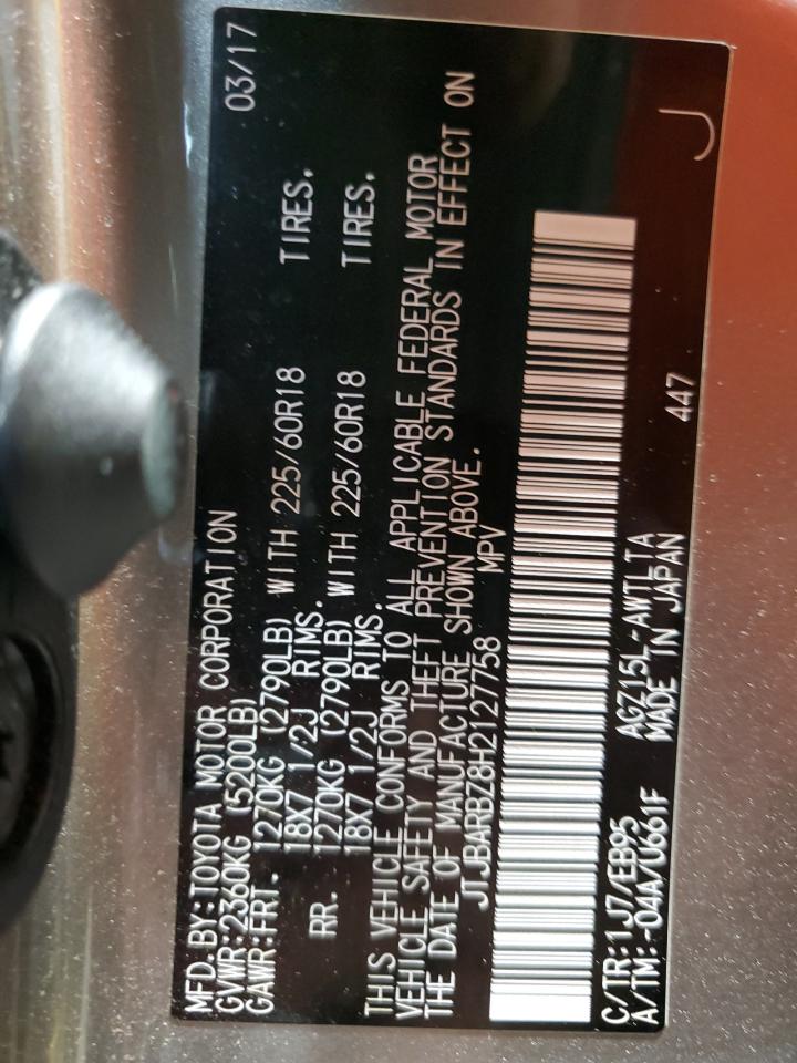 LEXUS NX 2017 VIN JTJBARBZ8H2127758 фото 13