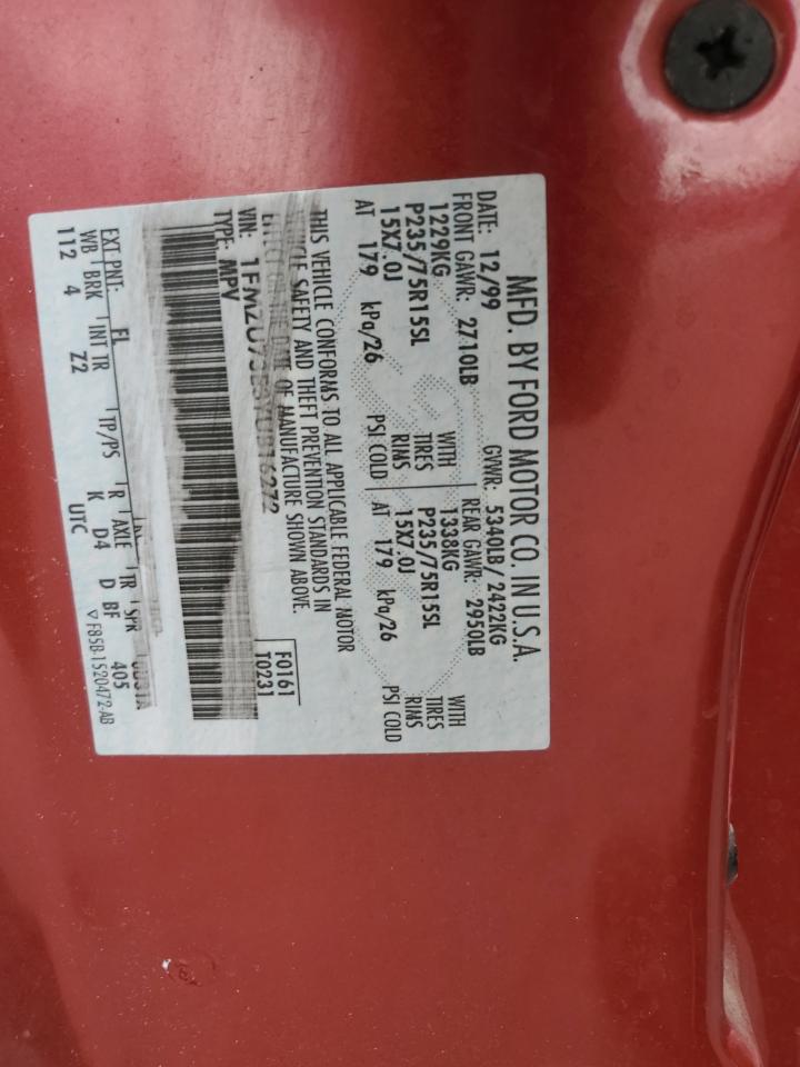 2000 Ford Explorer Xlt VIN: 1FMZU73E3YUB16272 Lot: 59479125