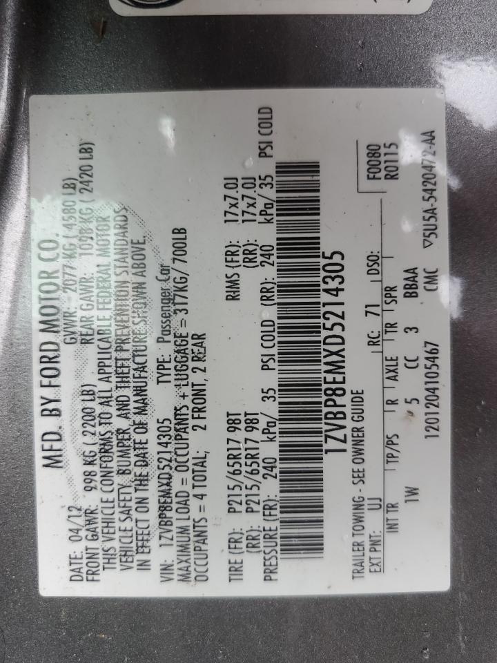 FORD ALL Models 2013 VIN 1ZVBP8EMXD5214305 фото 12