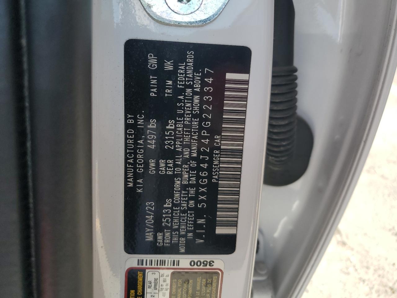 KIA K5 2023 VIN 5XXG64J24PG223347 фото 13