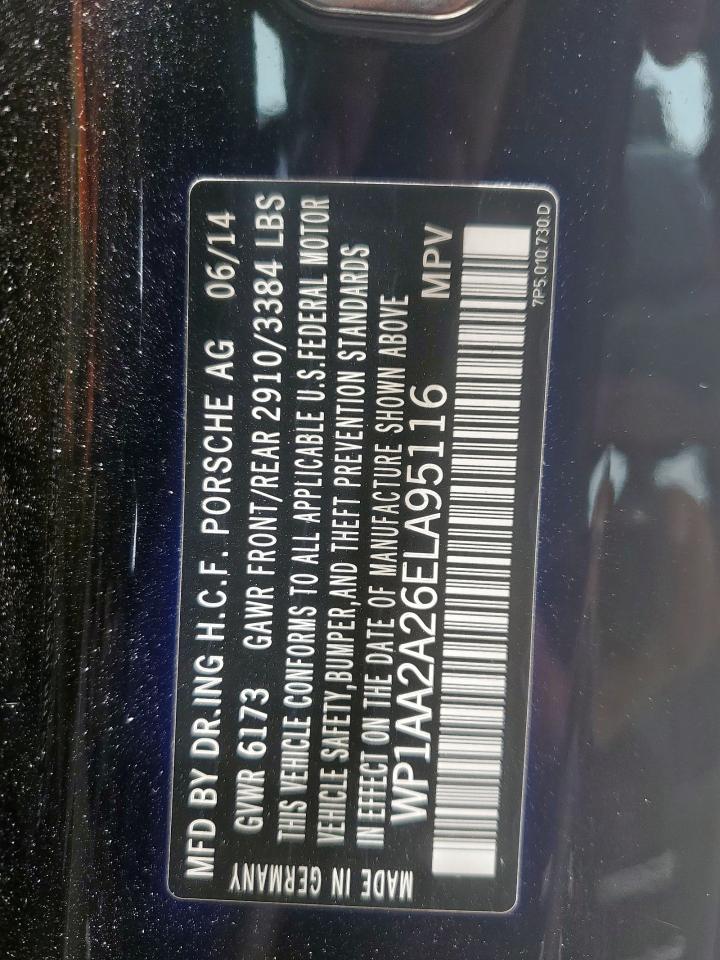 2014 Porsche Cayenne VIN: WP1AA2A26ELA95116 Lot: 59805745