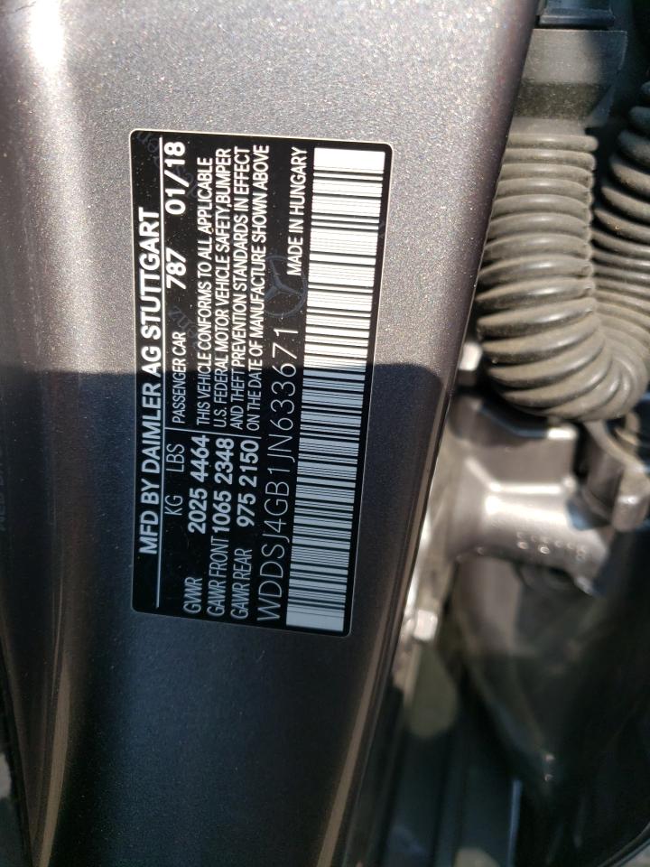2018 Mercedes-Benz Cla 250 4Matic VIN: WDDSJ4GB1JN633671 Lot: 60288985